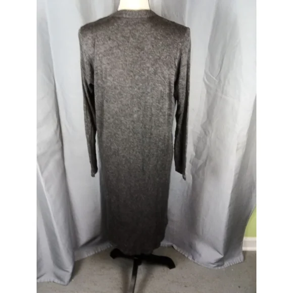 Women's Charcoal Long Cardigan M - Picture 3 of 4